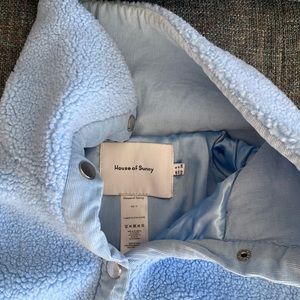 House of Sunny crop fuzzy jacket